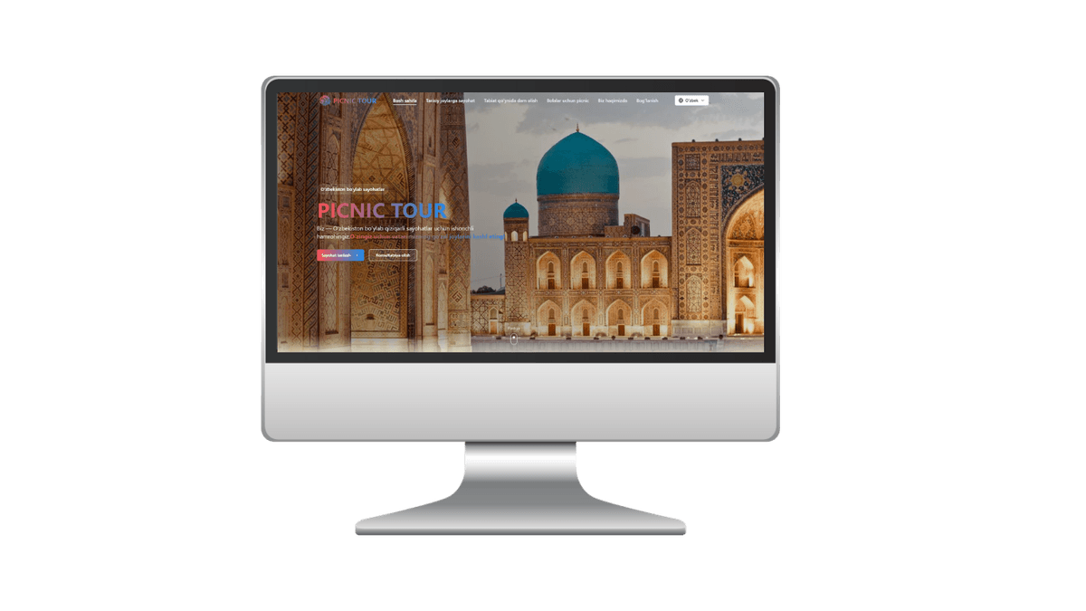 Turistik veb-sayt namuna